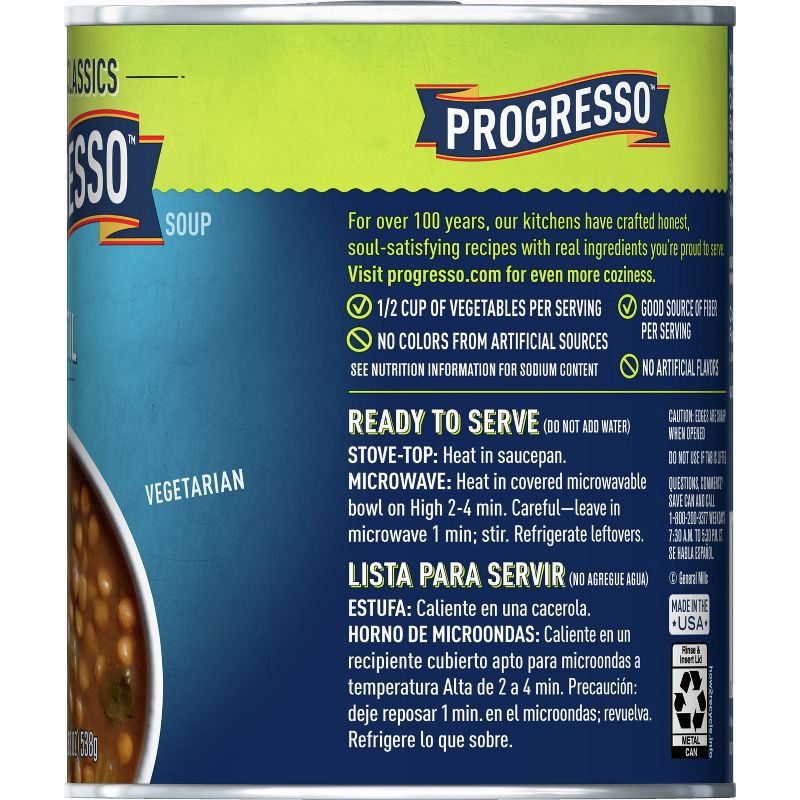 slide 6 of 8, Progresso Gluten Free Vegetable Classics Lentil Soup - 19oz, 19 oz