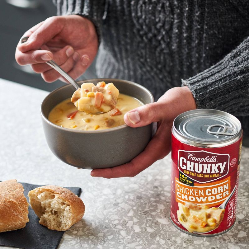 slide 2 of 17, Campbell's Chunky Chicken Corn Chowder Soup - 18.8oz, 18.8 oz