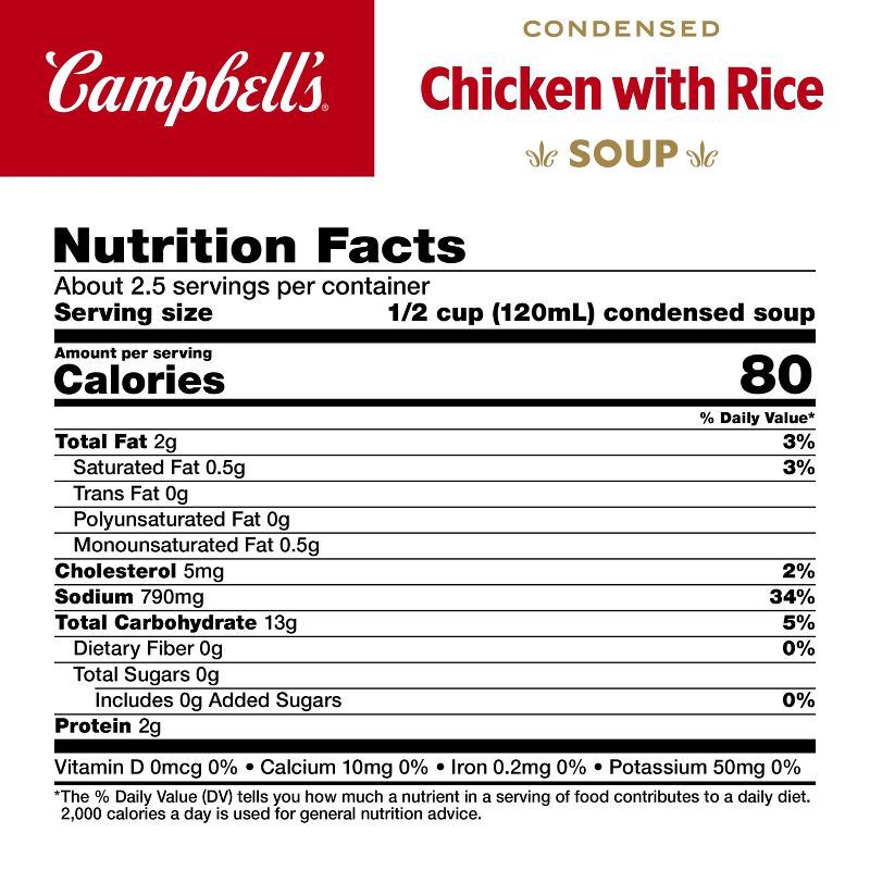 slide 7 of 11, Campbell's Condensed Chicken with Rice Soup - 10.5oz, 10.5 oz