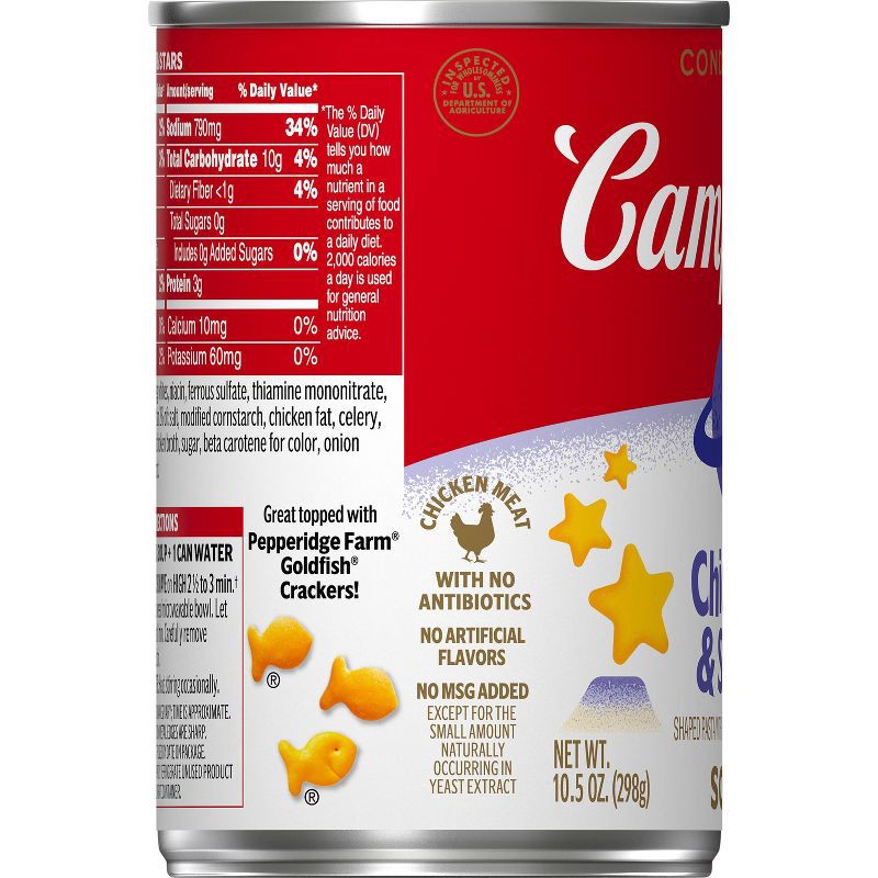 slide 13 of 13, Campbell's Condensed Chicken & Stars Soup - 10.5oz, 10.5 oz
