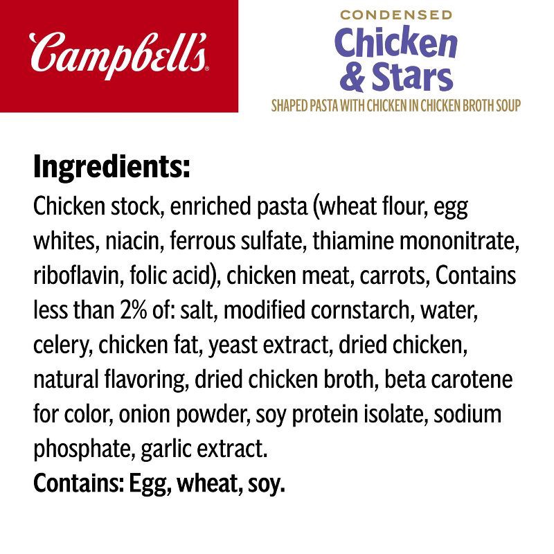 slide 9 of 12, Campbell's Condensed Chicken & Stars Soup - 10.5oz, 10.5 oz