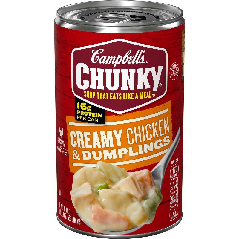 slide 1 of 14, Campbell's Chunky Creamy Chicken & Dumplings Soup - 18.8oz, 18.8 oz