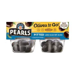 Pearls Olives-to-Go Pitted Large Black Ripe Olives - 4.8oz/4pk