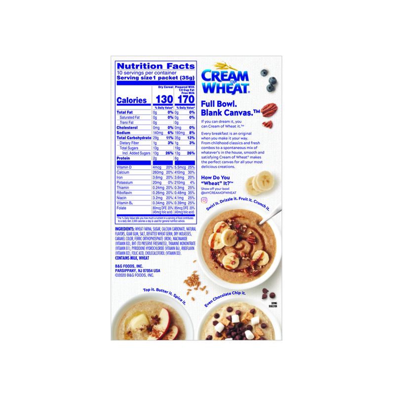 slide 2 of 10, Cream of Wheat Instant Maple Brown Sugar Hot Cereal - 10ct, 10 ct