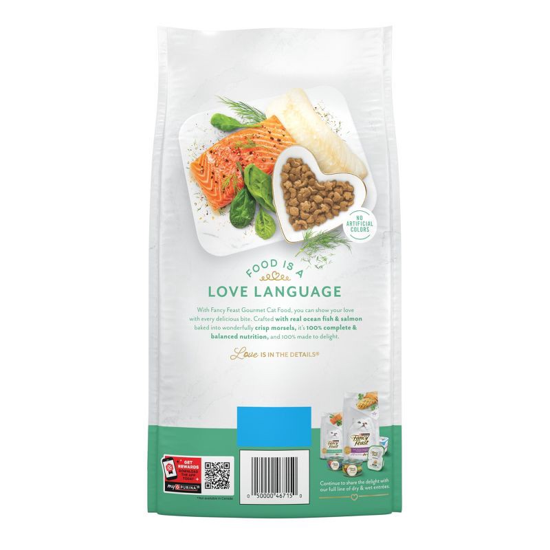 slide 2 of 13, Purina Fancy Feast with Ocean Fish, Salmon & Garden Greens Adult Gourmet Dry Cat Food - 48oz, 48 oz