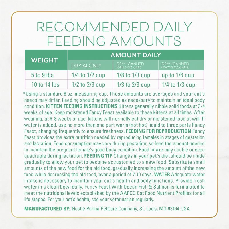 slide 10 of 13, Purina Fancy Feast with Ocean Fish, Salmon & Garden Greens Adult Gourmet Dry Cat Food - 48oz, 48 oz