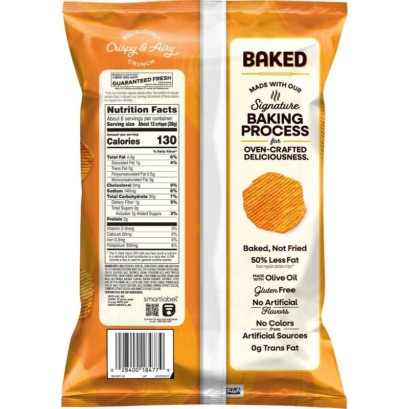 slide 2 of 5, Ruffles Oven Baked Cheddar & Sour Cream Potato Chips - 6.25oz, 6.25 oz