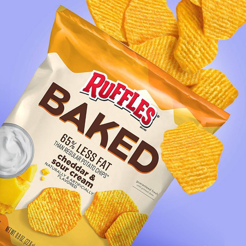 slide 3 of 5, Ruffles Oven Baked Cheddar & Sour Cream Potato Chips - 6.25oz, 6.25 oz