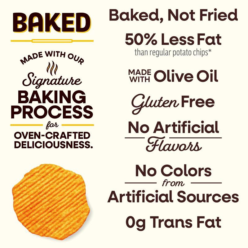 slide 5 of 5, Ruffles Oven Baked Cheddar & Sour Cream Potato Chips - 6.25oz, 6.25 oz