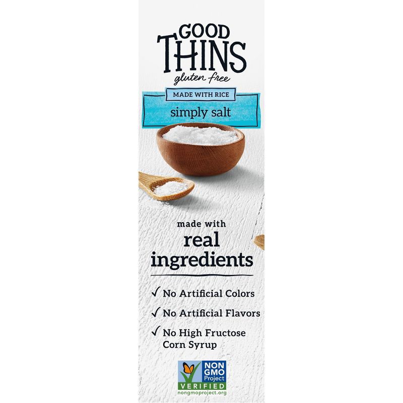 slide 11 of 13, Good Thins Simply Salt Rice Snacks Gluten Free Crackers - 3.5oz, 3.5 oz