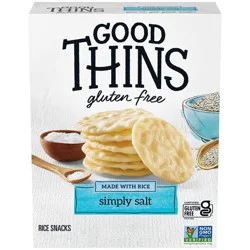 Good Thins Simply Salt Rice Snacks Gluten Free Crackers - 3.5oz