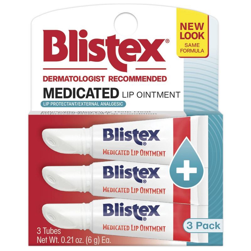 slide 1 of 7, Blistex Medicated Lip Ointment - 3ct/0.63oz, 3 ct, 0.63 oz