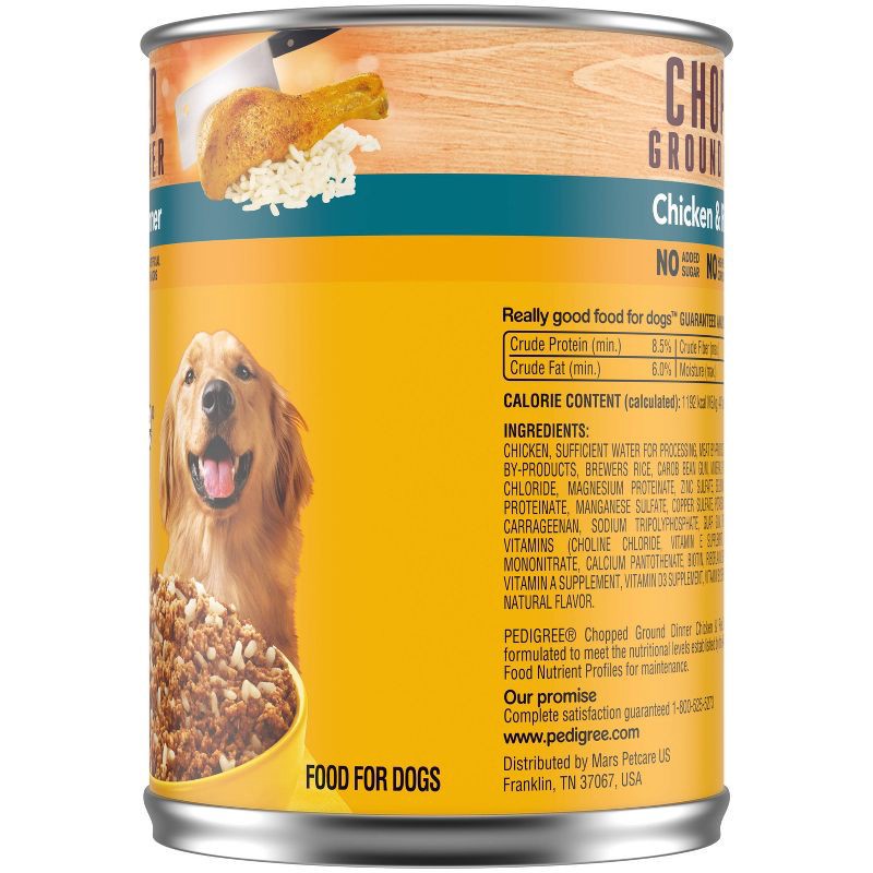 slide 3 of 4, Pedigree Chopped Ground Dinner Wet Dog Food Chicken & Rice Dinner - 13.2oz, 13.2 oz