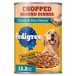 Pedigree Chicken, Grain and Rice Flavor Dinner Chopped Ground Wet Dog Food - 13.2oz