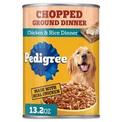 Pedigree Chicken, Grain and Rice Flavor Dinner Chopped Ground Wet Dog Food - 13.2oz