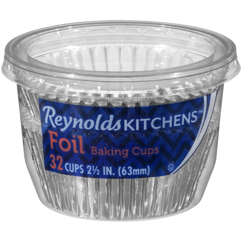 slide 1 of 6, Reynolds Silver Foil Baking Cups 2.5" - 32ct, 32 ct