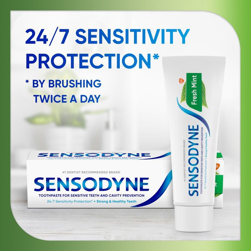 slide 5 of 9, Sensodyne Fresh Mint Sensitivity Protection 2pk Toothpaste, 2 ct