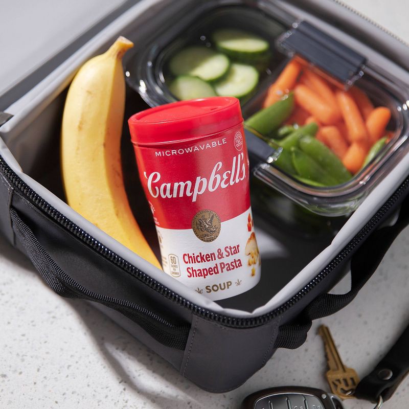 slide 2 of 13, Campbell's Chicken Soup & Stars Shaped Pasta Sipping Soup Microwavable Cup - 10.75oz, 10.75 oz