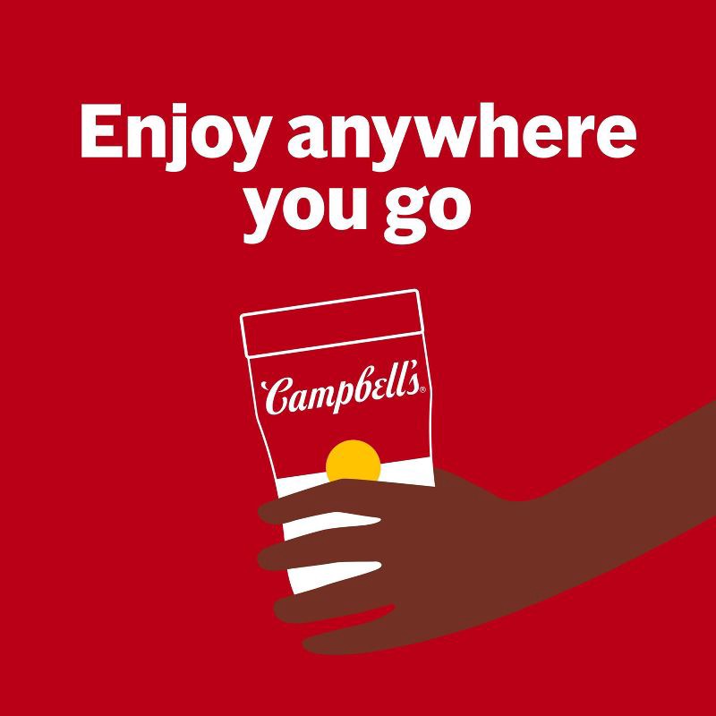 slide 3 of 13, Campbell's Chicken Soup & Stars Shaped Pasta Sipping Soup Microwavable Cup - 10.75oz, 10.75 oz