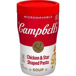Campbell's Chicken Soup & Stars Shaped Pasta Sipping Soup Microwavable Cup - 10.75oz