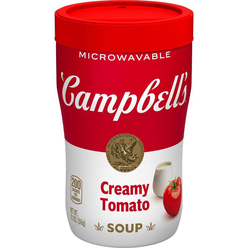 slide 1 of 15, Campbell's Creamy Tomato Microwaveable Sipping Soup - 10.75oz, 10.75 oz