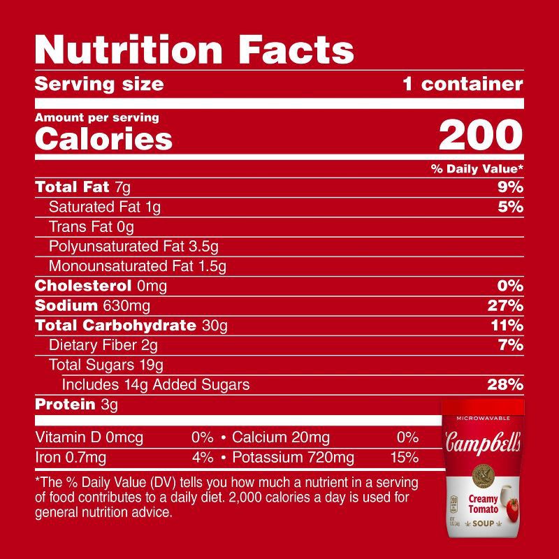 slide 7 of 15, Campbell's Creamy Tomato Microwaveable Sipping Soup - 10.75oz, 10.75 oz