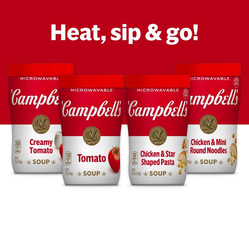 slide 9 of 15, Campbell's Creamy Tomato Microwaveable Sipping Soup - 10.75oz, 10.75 oz