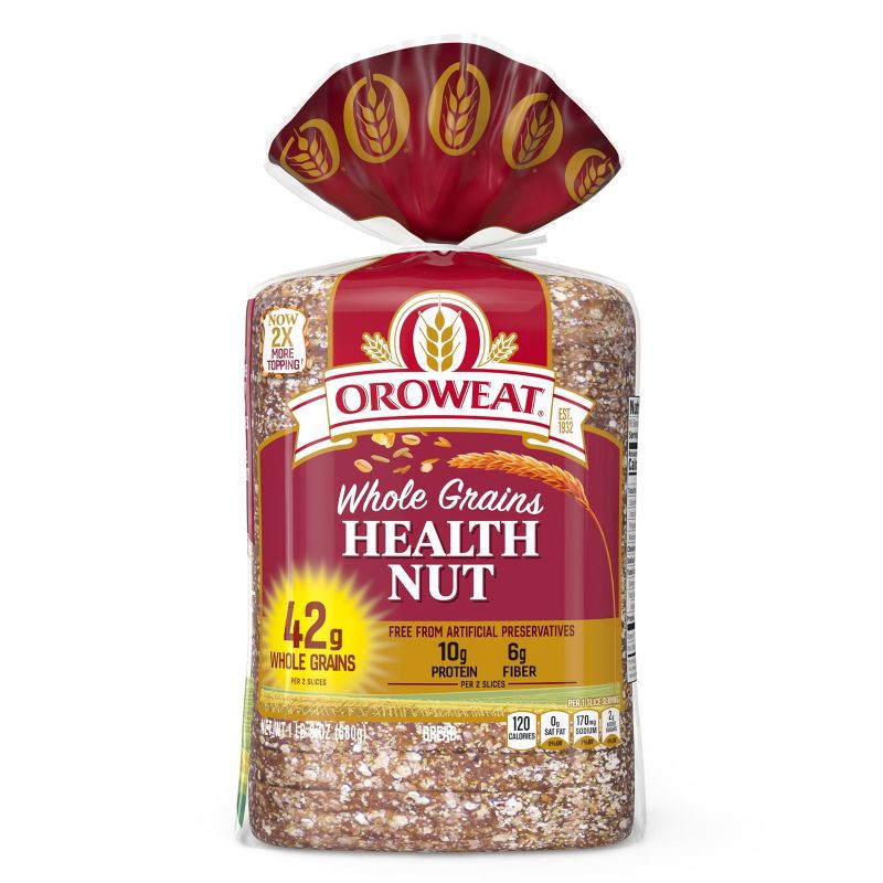 slide 7 of 8, Oroweat Health Nut Bread - 24oz, 24 oz