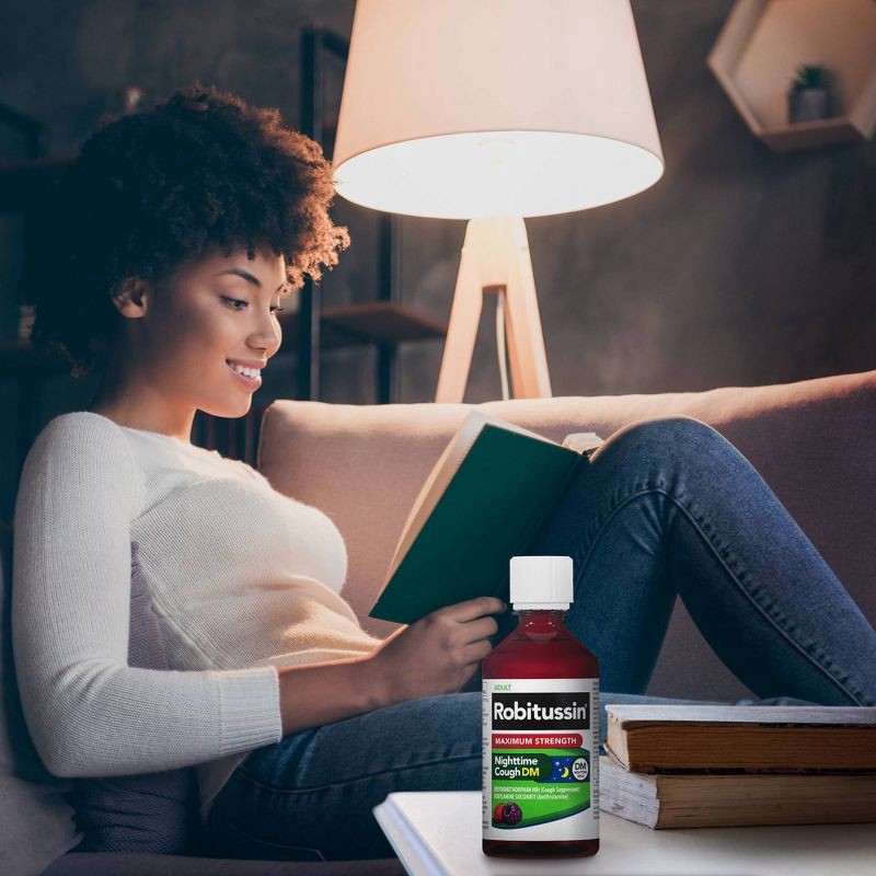 slide 2 of 9, Robitussin Maximum Strength Nighttime Cough DM Syrup - Dextromethorphan - 8 fl oz, 8 fl oz