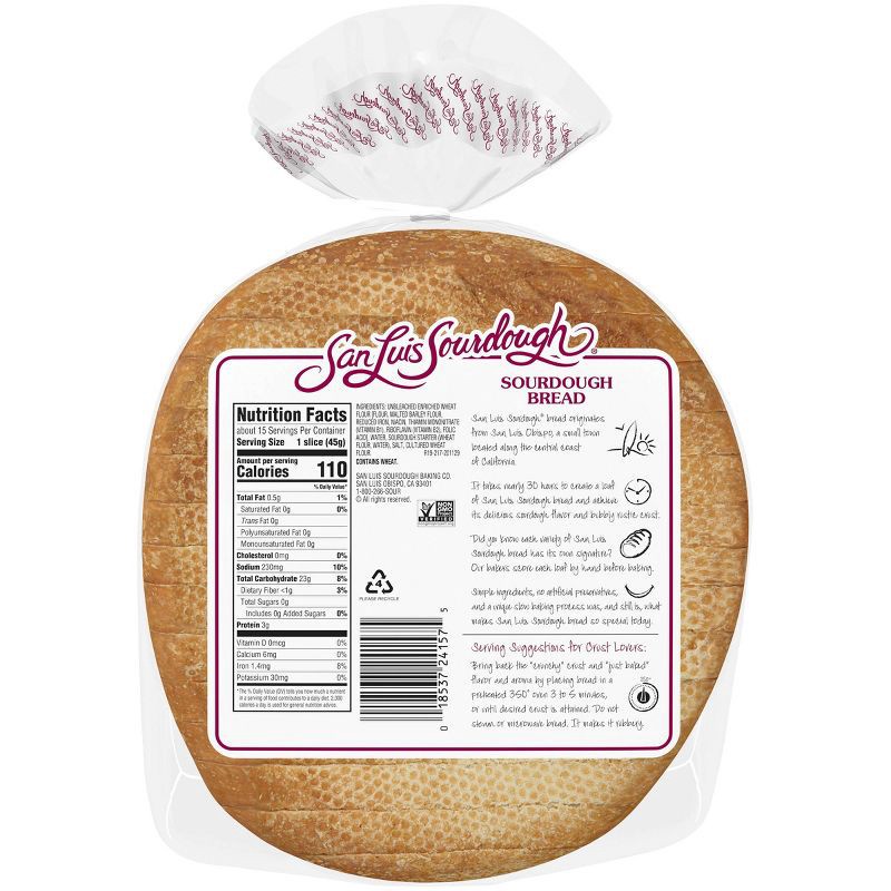 slide 4 of 11, San Luis Sourdough Bread - 24oz, 24 oz