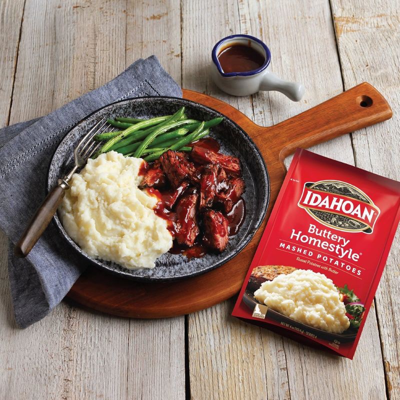 slide 3 of 10, Idahoan Gluten Free Buttery Homestyle Mashed Potatoes - 4oz, 4 oz