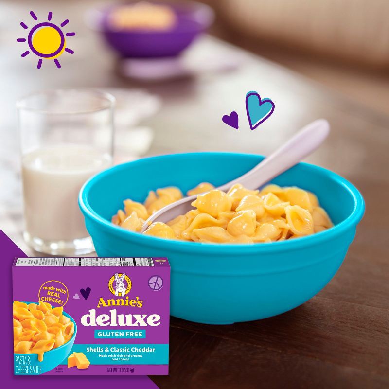 slide 3 of 9, Annie's Deluxe Gluten Free Rice Pasta Shells & Cheese Sauce - 11oz, 11 oz