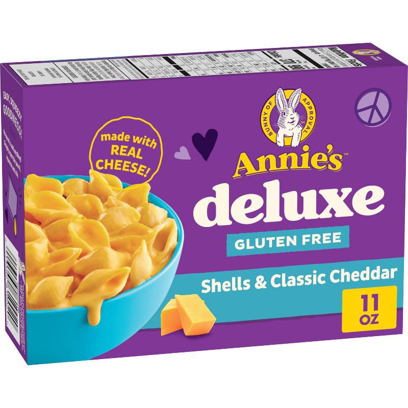 slide 8 of 9, Annie's Deluxe Gluten Free Rice Pasta Shells & Cheese Sauce - 11oz, 11 oz
