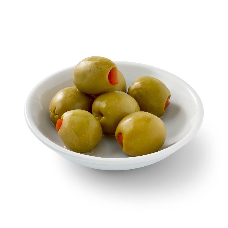 slide 2 of 4, Queen Olives with Pimiento - 10oz - Market Pantry™, 10 oz