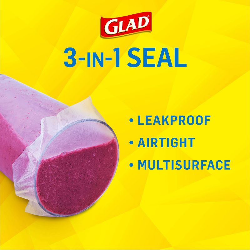 slide 3 of 7, Glad Press'N Seal + Plastic Food Wrap - 100 sq ft, 100 sq ft