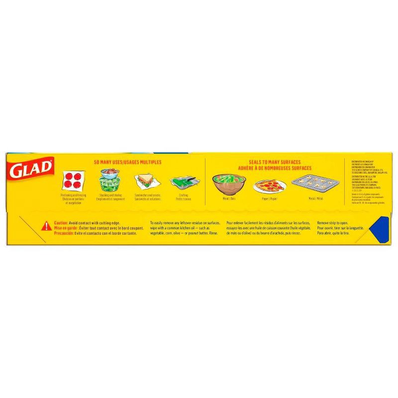 slide 7 of 7, Glad Press'N Seal + Plastic Food Wrap - 100 sq ft, 100 sq ft