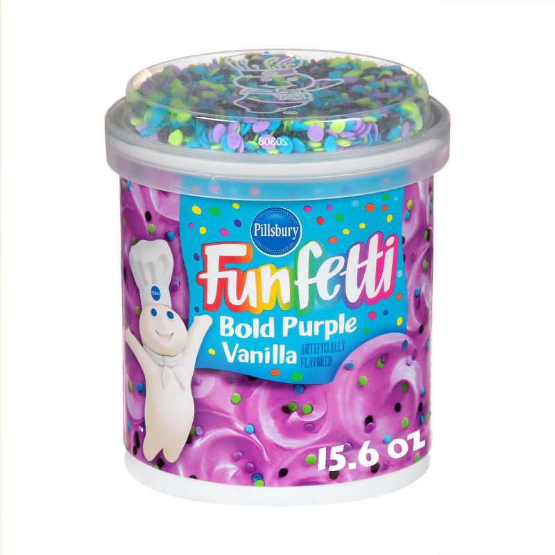 slide 1 of 1, Pillsbury Baking Pillsbury Bold Purple Vanilla Funfetti Frosting - 15.6oz, 15.6 oz