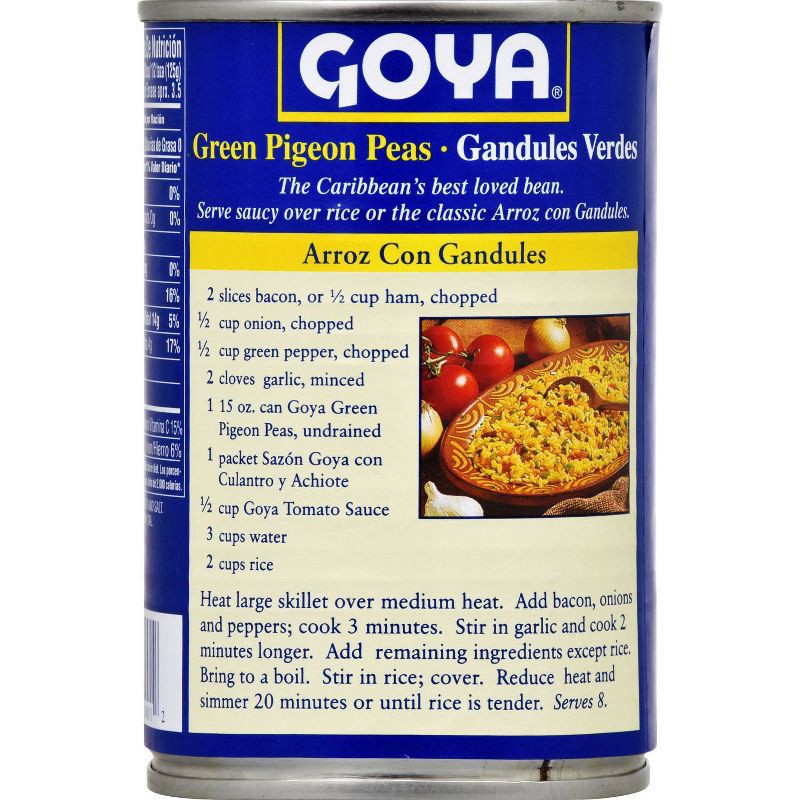 slide 4 of 5, Goya Green Pigeon Peas - 15oz, 15 oz