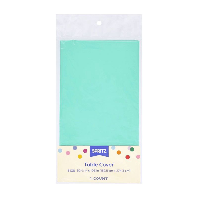 slide 2 of 3, 52.2" x 108" Solid Table Cover - Spritz™, 1 ct