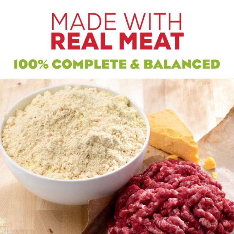 slide 3 of 9, Moist & Meaty Burguer with Cheddar Cheese and Beef Flavor Dry Dog Food - 12ct Pack, 12 ct