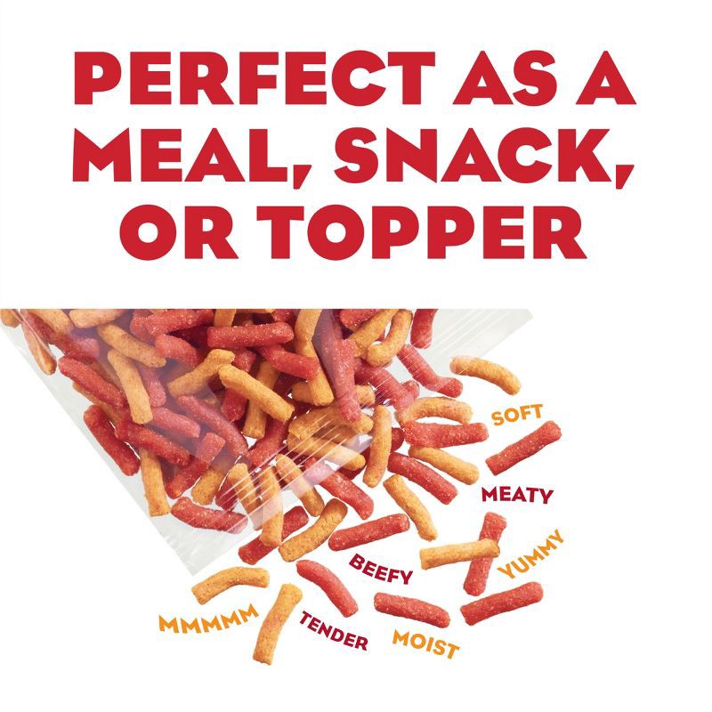 slide 6 of 9, Moist & Meaty Burguer with Cheddar Cheese and Beef Flavor Dry Dog Food - 12ct Pack, 12 ct