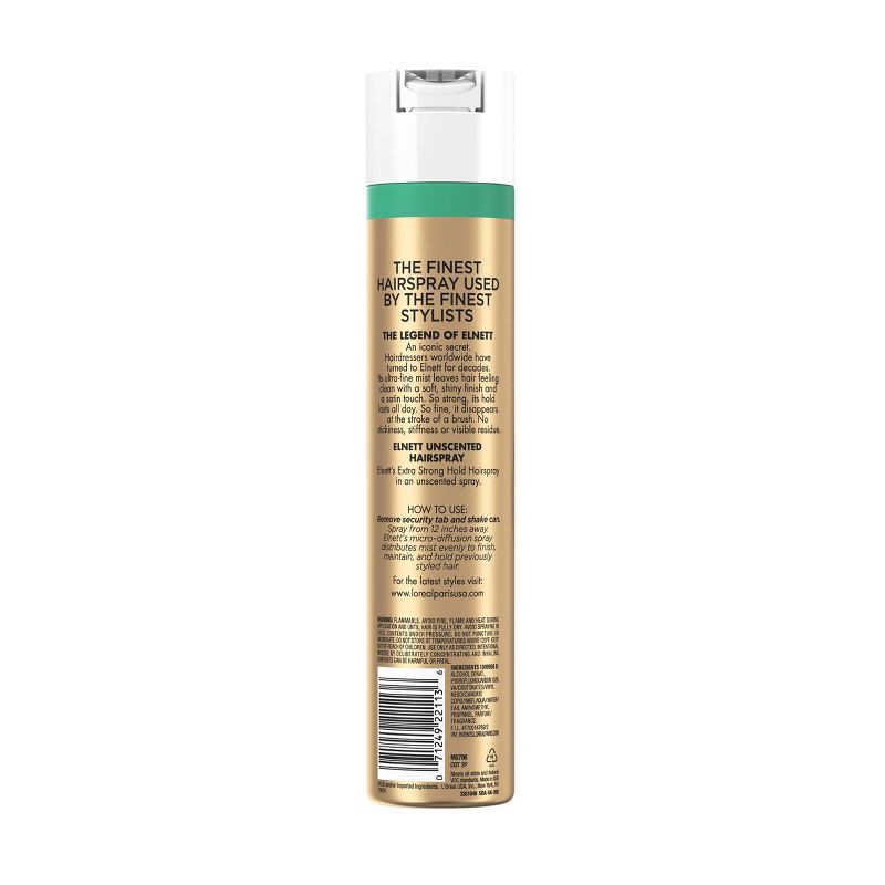 slide 2 of 10, L'Oreal Paris Elnett Satin Extra Strong Hold Unscented Hair Spray - 11oz, 11 oz