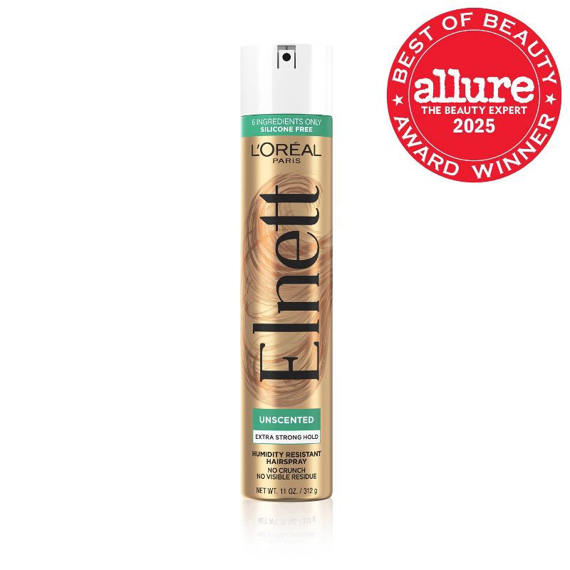 slide 2 of 10, L'Oreal Paris Elnett Satin Extra Strong Hold Unscented Hair Spray - 11oz, 11 oz