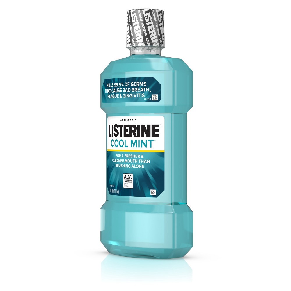 Listerine Cool Mint Antiseptic Oral Care Mouthwash to Kill 99 of Germs