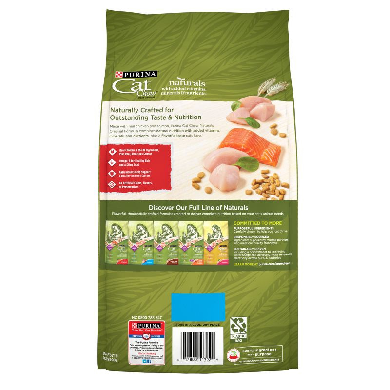 slide 2 of 7, Purina Cat Chow Naturals Original Chicken Flavor Dry Cat Food - 3.15lbs, 3.15 lb