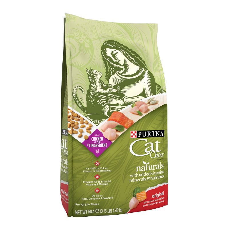 slide 3 of 7, Purina Cat Chow Naturals Original Chicken Flavor Dry Cat Food - 3.15lbs, 3.15 lb