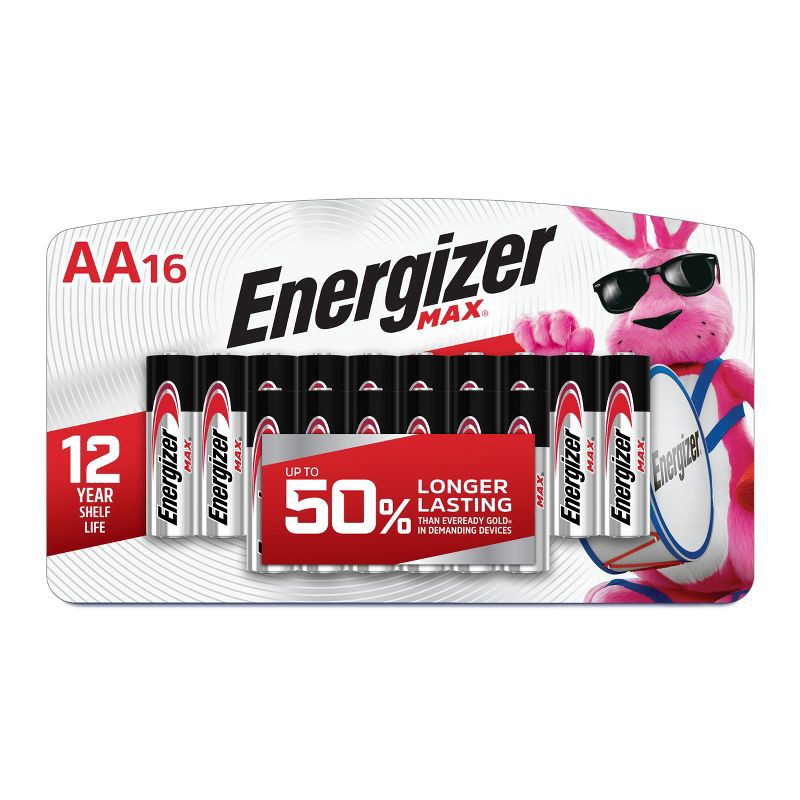 slide 1 of 9, Energizer MAX AA Batteries 16pk - Alkaline Battery, 16 ct