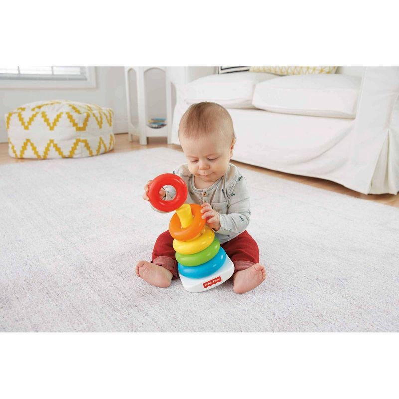 slide 2 of 6, Fisher-Price Rock-a-Stack Sleeve Infant Stacking Toy, 1 ct