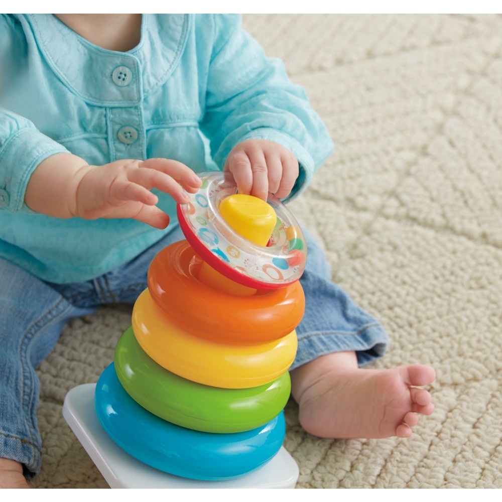 slide 2 of 11, Fisher-Price Rock-a-Stack Sleeve Infant Stacking Toy, 1 ct