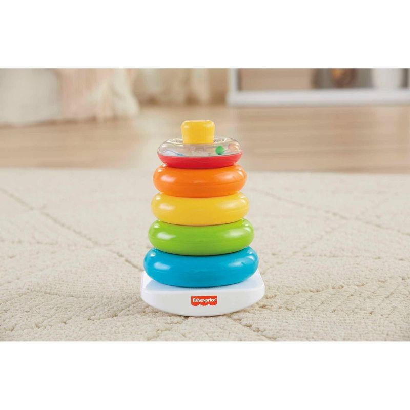 slide 3 of 6, Fisher-Price Rock-a-Stack Sleeve Infant Stacking Toy, 1 ct